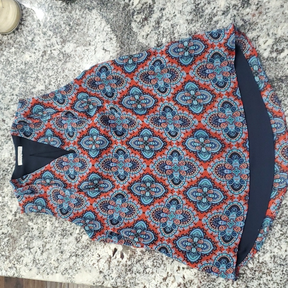 41 Hawthorne Sleeveless Print Tank Top Size L